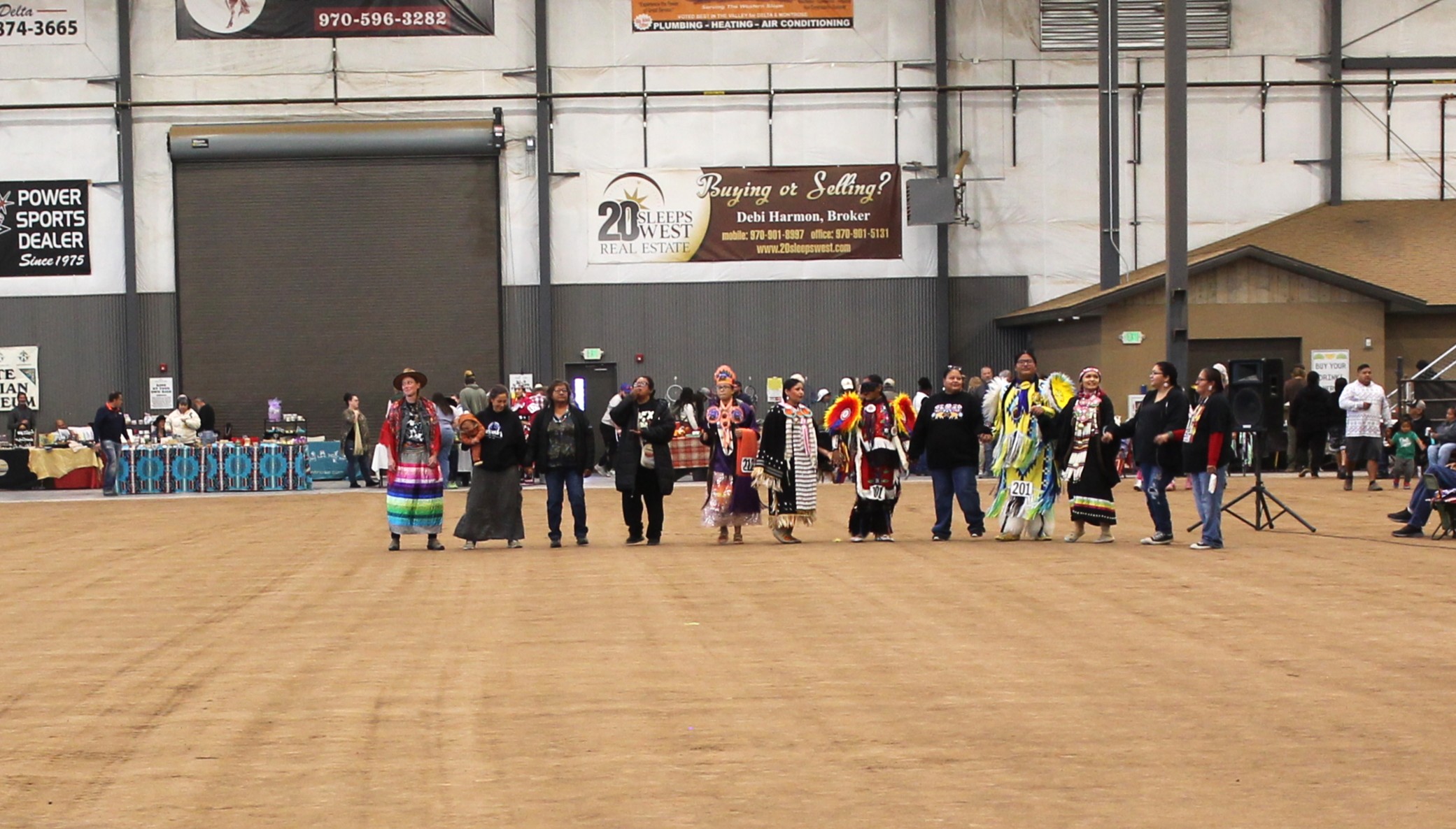 Community gathering at the pow wow