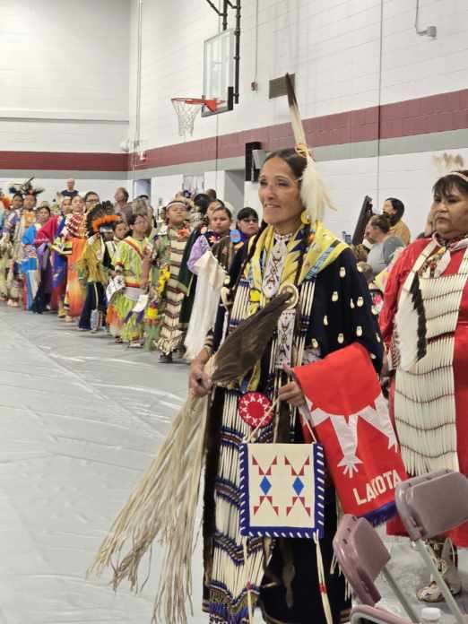 Pow wow dancers in regalia